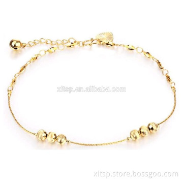 Six bead charm bracelet 18k gold chain wholesales